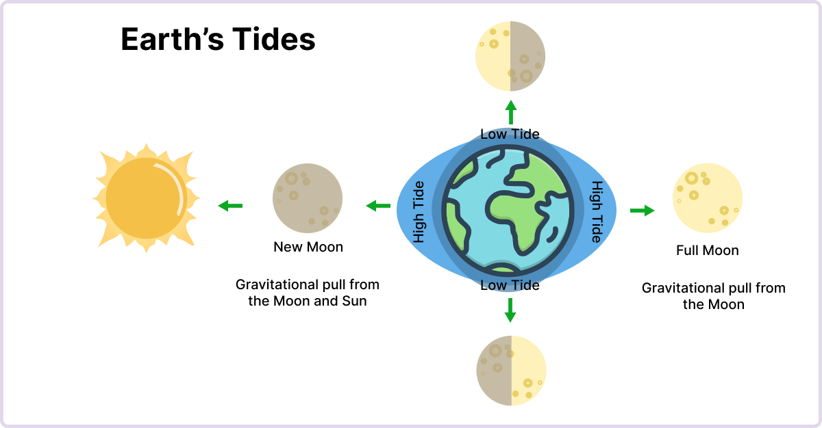 How moon effect the oceans tides