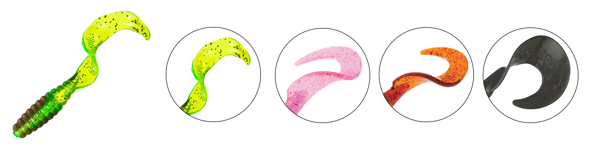 Ultralight Fishing Curl Tail Softplastic Lures