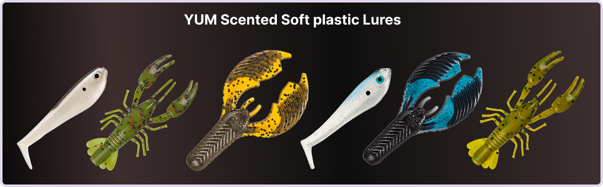 YUM Scented Soft plastic Lures Perfect for Beginners to Ultralight fishing