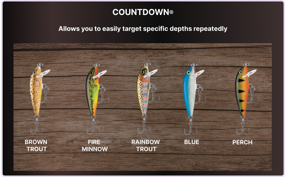 Rapala Countdown Best lures for ultralight fishing