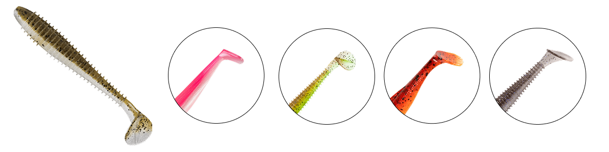Ultralight Fishing Paddle tail Softplastic Lure