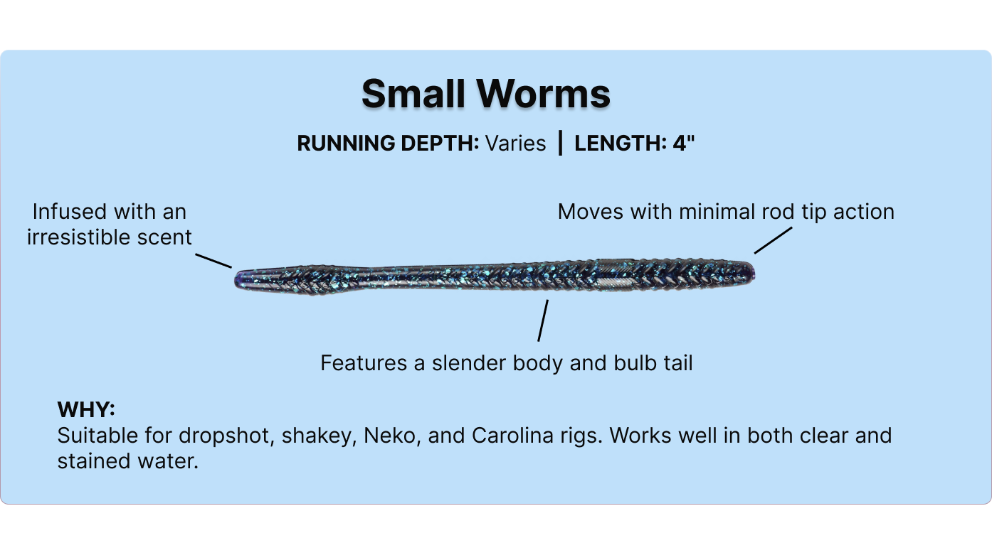 Small Senko worms the best lure for ultralight fishing